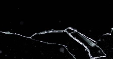 Kırık Cam Doku. İzole Gerçekçi Cracked