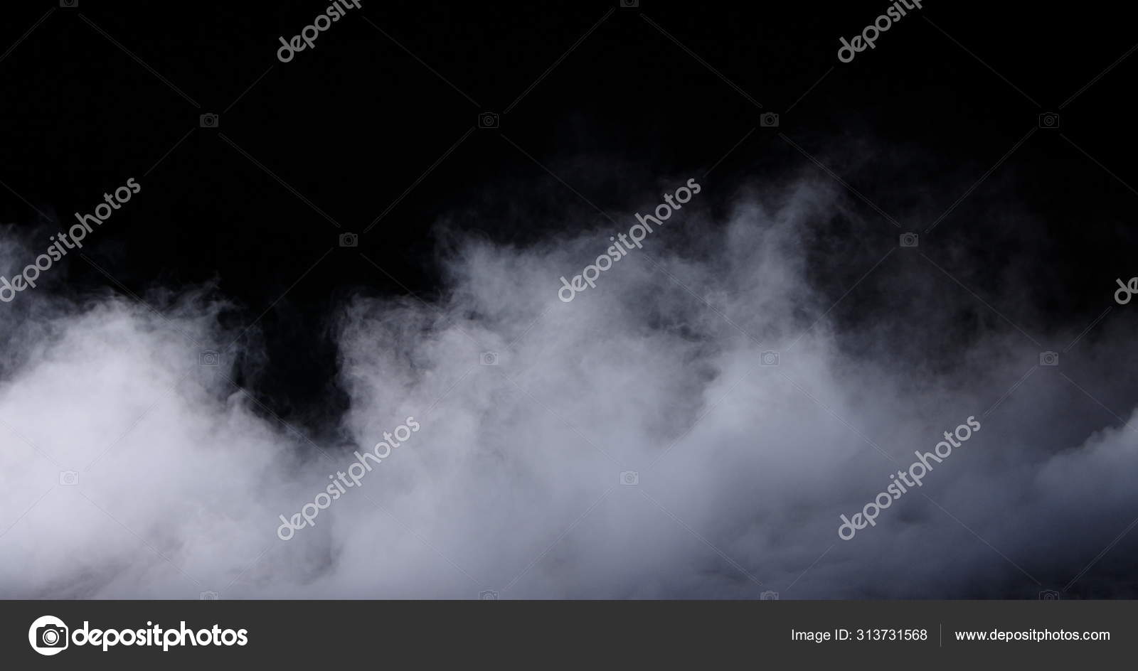 Niebla de nubes de humo de hielo seco realista