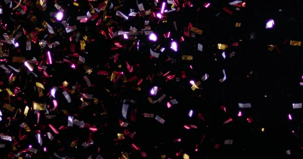 Confetti Isolated on Black Background