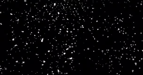 夜の雪のブラスト — ストック動画