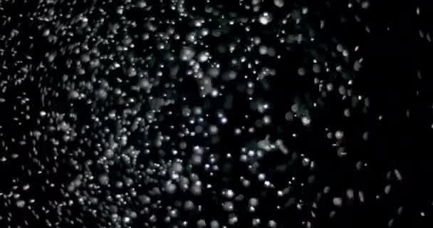 Pluie de neige tombant la nuit — Video