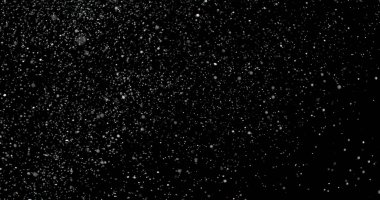 Kar fırtınası farklı yönlere hızla düşüyor..