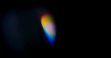 Gökkuşağı Prism Işığı Prism Prism Gökkuşağı Işık Işıkları Siyah Arkaplanda