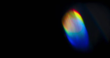 Gökkuşağı Prism Işığı Prism Prism Gökkuşağı Işık Işıkları Siyah Arkaplanda