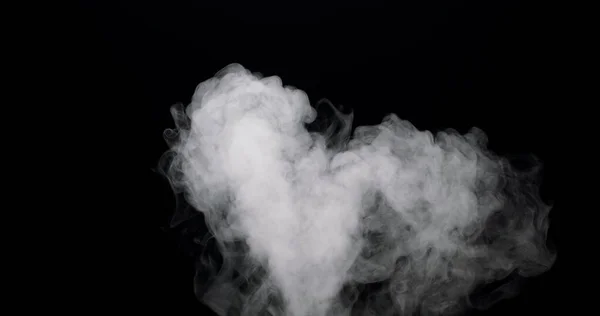 Cloud Smoke Flowing Black Background — Stock Photo, Image