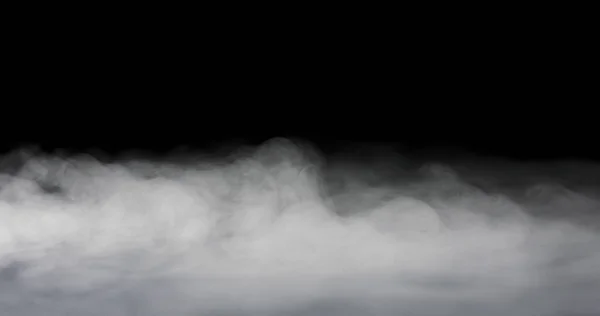 Βαριά Ομίχλη Που Διέρχεται Από Μαύρο Φόντο — Φωτογραφία Αρχείου
