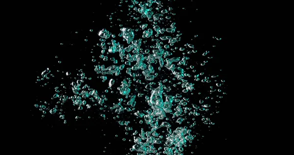 Blauwe Bubbel Binnenstromend Vanuit Het Bovenste Midden Van Het Frame — Stockfoto
