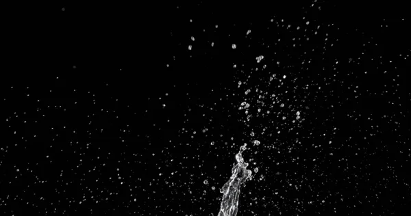 Water Being Thrown Black Background — Stock Photo, Image