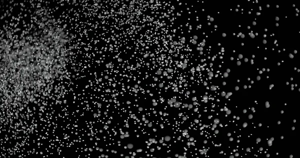 Glitter Snowfall Varias Partículas Nieve Cayendo Sobre Fondo Negro — Foto de Stock