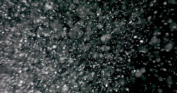 Falling Snowflakes Showcases Infinite Snowflakes Falling Black Background Magical Mysterious — Stock Photo, Image