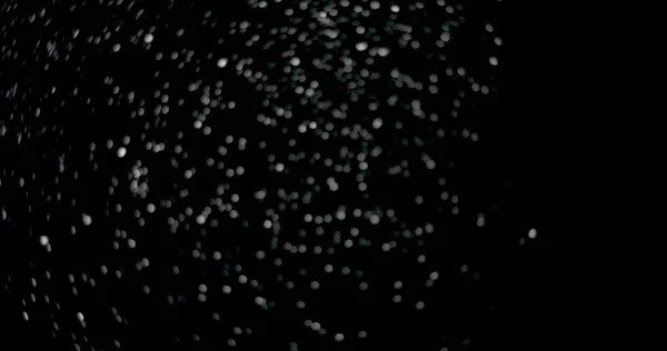 Snöflingor Svävar Långsamt Luften Natten Den Visar Vita Partiklarna Droppa — Stockfoto