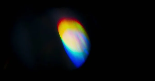 Gökkuşağı Prism Işığı Prism Prism Gökkuşağı Işık Işıkları Siyah Arkaplanda