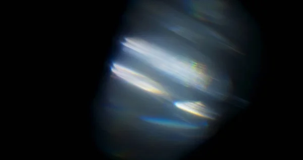 Prisma Arco Iris Luz Bengalas Superposición Sobre Fondo Negro — Foto de Stock