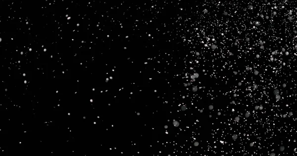 Сніг Падає Дме Декількох Напрямках Чорному Тлі Ліцензійні Стокові Фото