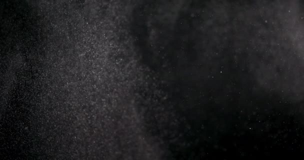 Polvere isolata su fondo nero — Video Stock