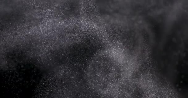 Powder isolated on black background — Stock Video