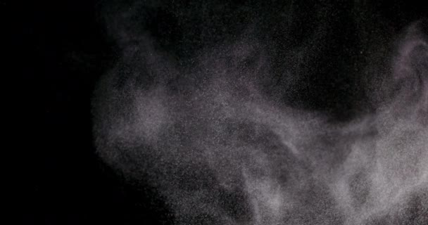 黒の背景に隔離された粉末 — ストック動画