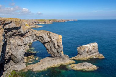 Galler yeşil köprü Castlemartin atış poligonu, Pembrokeshire, Galler, İngiltere