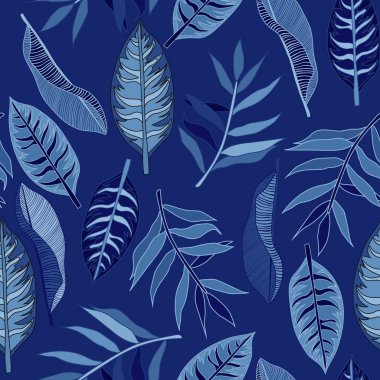 Tropikal yapraklarla kusursuz bir arkaplan