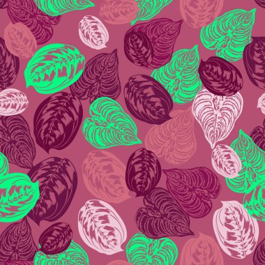 Tropikal yapraklarla kusursuz bir arkaplan