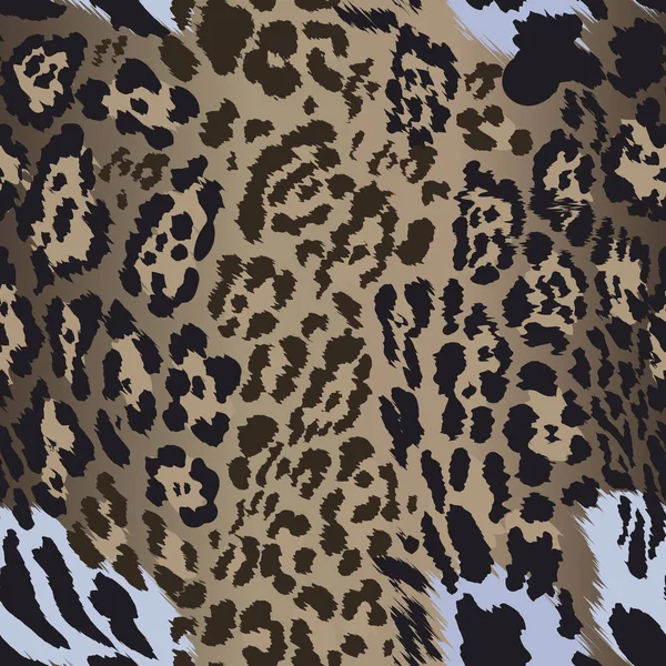 Seamless Mönster Leopard Huden — Stock vektor