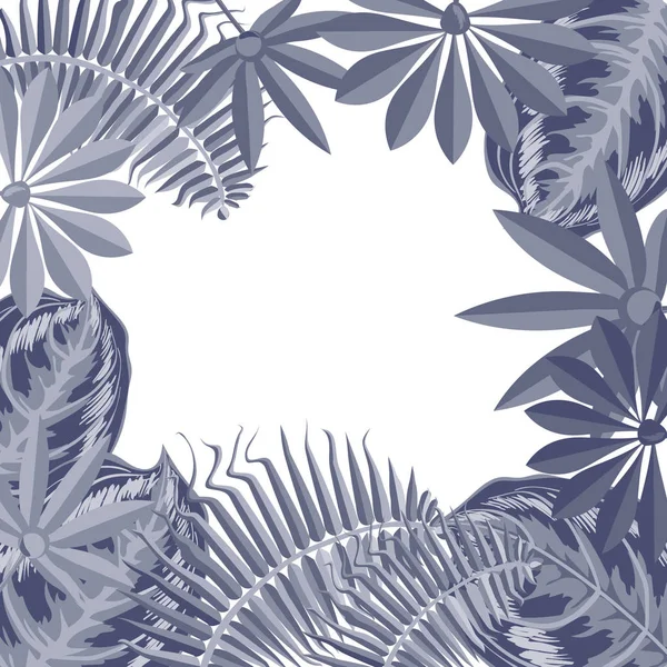 Fondo Hoja Tropical Hojas Tropicales — Vector de stock