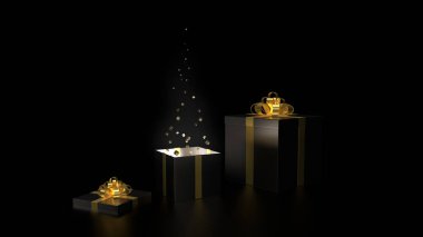 Bir kutu ışımalar ve küçük hediyeler bunun dışında uçar.