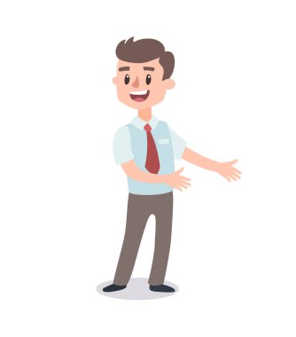 İşadamı karakter kümesi. Karakter animasyon. Erkek şahsiyet Oluşturucu. Farklı adam duruşlar. Vektör şahsiyet ayarla.