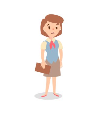 İşkadını karakter kümesi. Karakter animasyon. Kadın şahsiyet Oluşturucu. Vektör üzgün şahsiyet.
