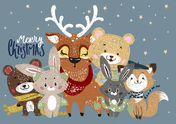 Noel posterler. Vektör çizim. Scrapbooking tebrik, kutlama, davetiye, çıkartmalar, planlamacıları ve için şablon.