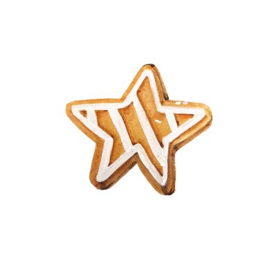 Sulu boya Noel gingerbread çerezleri ayarlayın. Elle çizilmiş illüstrasyon.
