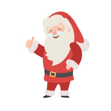 Küme Noel Noel Baba. vektör çizim. Neşeli Noel tasarım. Xmas arka plan. Vektör şahsiyet