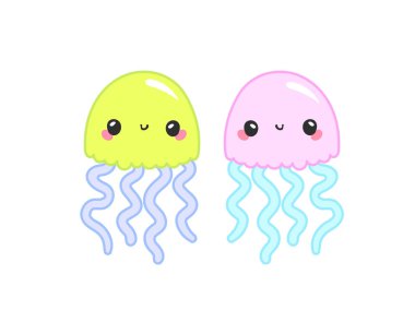 Sevimli renkli çizgi deniz hayvanları bebek tasarımları, çocuklar davetler ve yaz tebrik kartları için bir dairede. Sevimli vektör okyanus ile deniz canlılarının kızlar ve erkekler için yaz bebek duş için ayarla