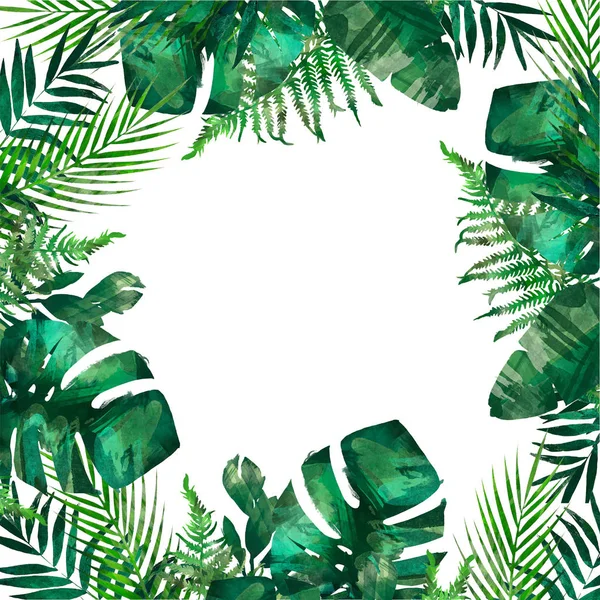 Ακουαρέλα Σύγχρονο Διακοσμητικό Στοιχείο Ευκάλυπτος Στρογγυλό Πράσινο Φύλλο Στεφάνι Πρασινάδα — Φωτογραφία Αρχείου