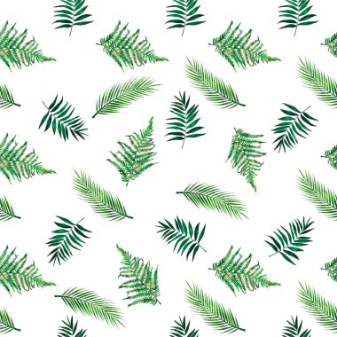 Sulu Boya Dikişsiz tropikal desen. Doku tropikal yaprak, çiçek, altın bitkiler, palmiye ağaçları ile. Büyük duvar kağıdı, scrapbooking, yaz ve düğün tasarımı, ambalaj, tekstil, kumaş için.