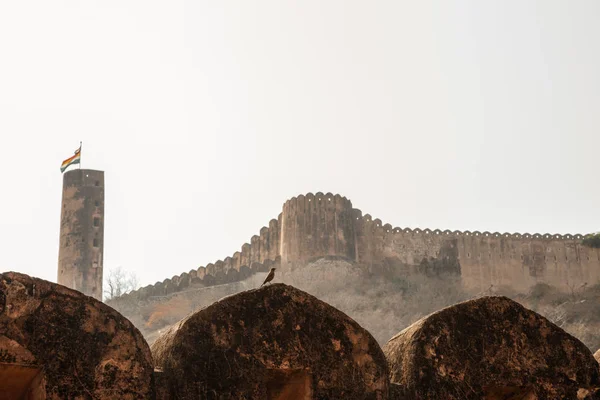 Antik Jaigarh Fort Tarihi Eserin Büyük Moğol Hanedanı Hindistan Jaipur — Stok fotoğraf
