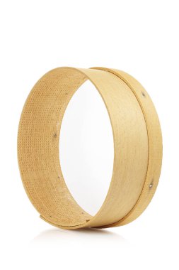 beyaz izole tek ahşap elek