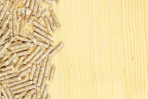 Pellets Tavola Legno Con Spazio Copia — Foto Stock