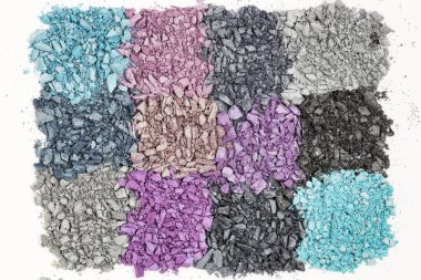 makro ezilmiş göz gölge, çok renkli koleksiyonu