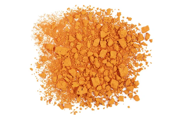 Närbild Krossade Orange Akvarell Färg Isolerade — Stockfoto