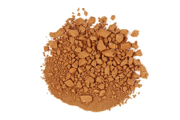 Closeup Crushed Brown Watercolor Paint Isolated — Stock Photo, Image