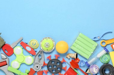 değişiklik-in toys kopya alanı ile mavi yüzey, en iyi görünüm