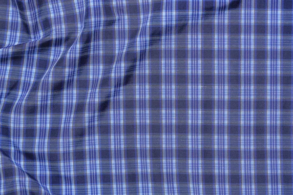 Blue Checkered Fabric Closeup Backgrounds — Stock Photo, Image