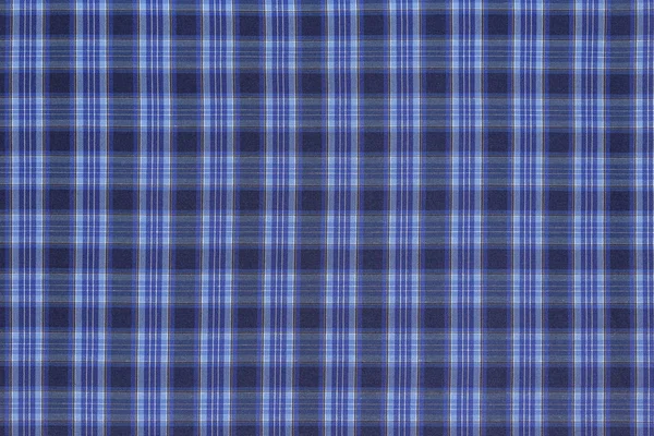 Blue Checkered Fabric Closeup Backgrounds — Stock Photo, Image