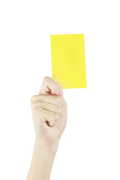 Yellow card — Stock Photo, Image