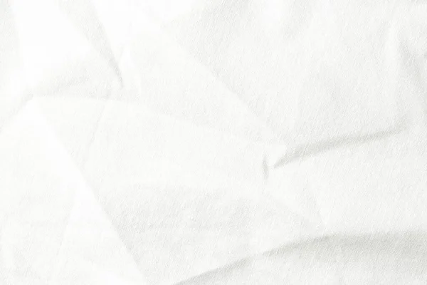 Морщинистая Белая Хлопчатобумажная Ткань Использования Заднем Плане — стоковое фото