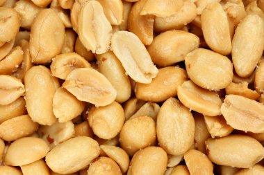 Yağlı ve tuzlu fıstık yakın çekim, büyük ayrıntı.