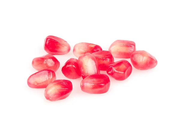 Close Pomegranate Seeds White Surface — Stock Photo, Image