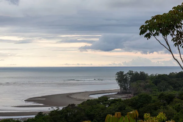 Vista Pacífica Horizonte Que Estende Através Oceano Pacífico Costa Rica — Fotografia de Stock