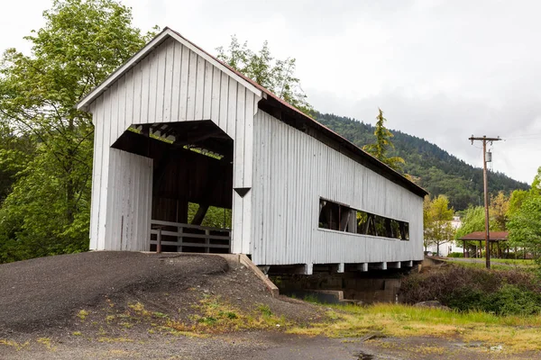 Myrtle Creek Oregon April 2014 Historic Horse Creek Covered Bridge — Stock Photo, Image